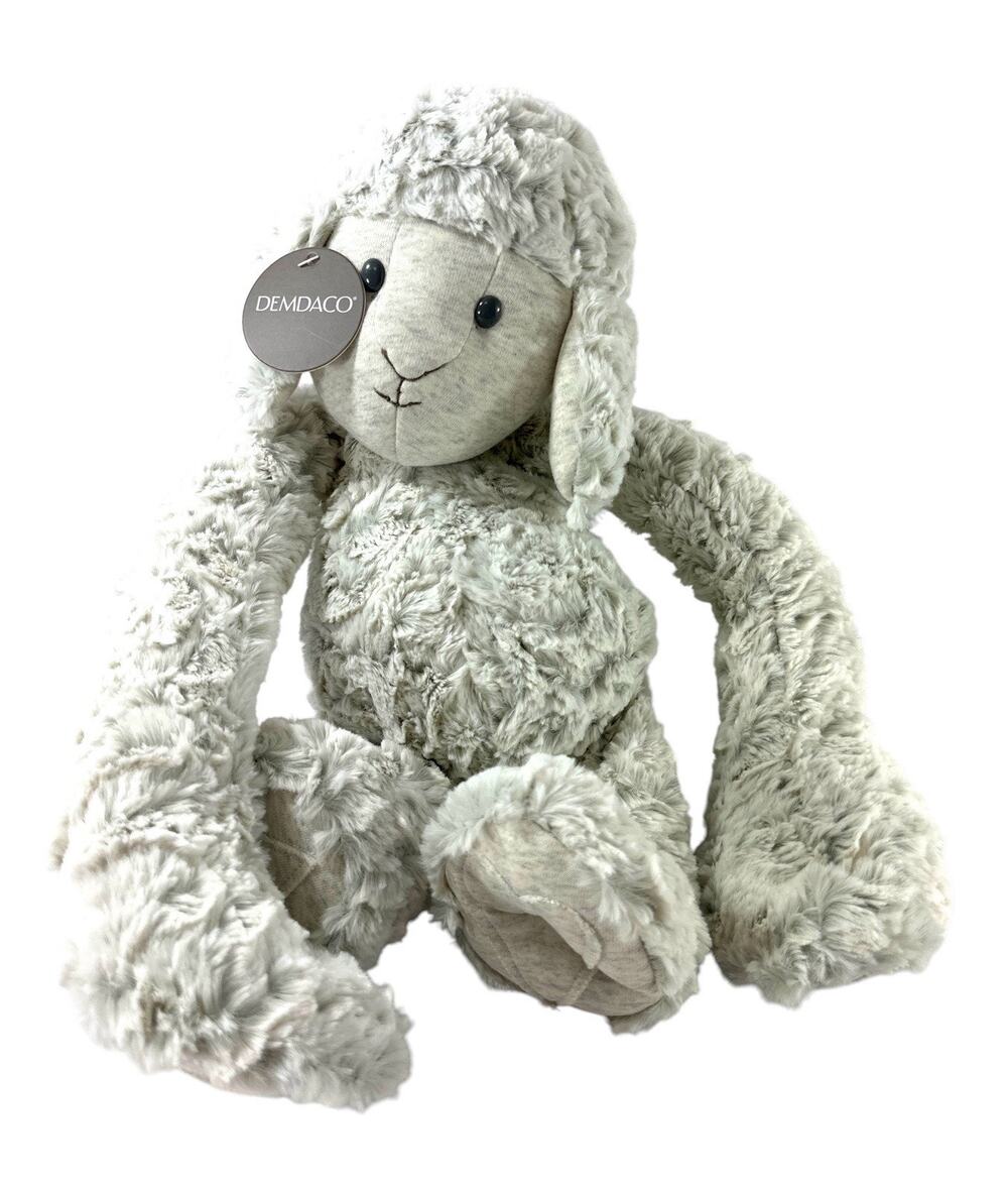 Demdaco Heartful Hugs Lamb 18” Weighted Plush Stuffed Animal Gray Sheep w Tags